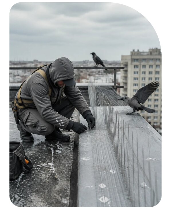 Защита от ворон под ключ в Краснокаменске по цене от 5111 р. | Сенат-Ксн